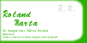 roland marta business card